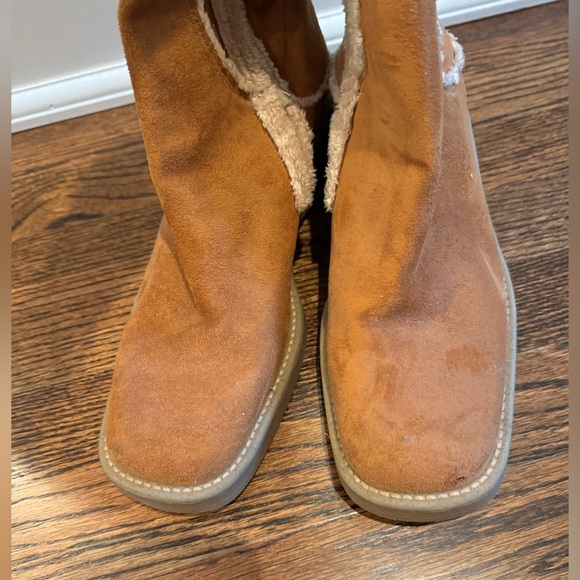 Women’s Franco Sarto sport shearling lined suede brown boots size 9 - Picture 5 of 8
